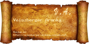 Veiszberger Aranka névjegykártya